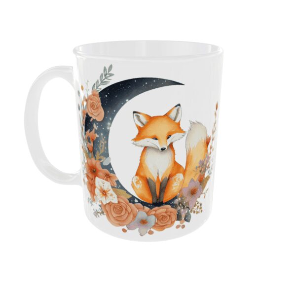 Tasse Renard Assis sur la Lune