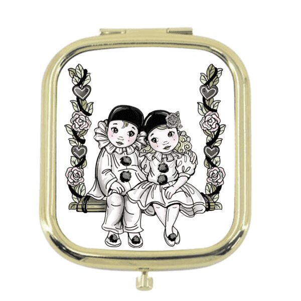 Miroir de Poche Doré Pierrot