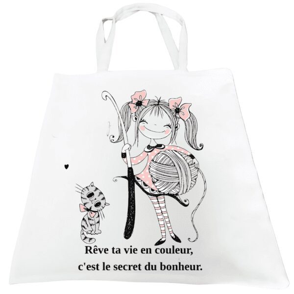 Tote Bag Coloré "Rêve ta vie en couleur"