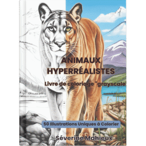 livre coloriage animaux hyperréalistes- Séverine